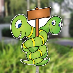 Tuinbord - geboortebord slangen om bord